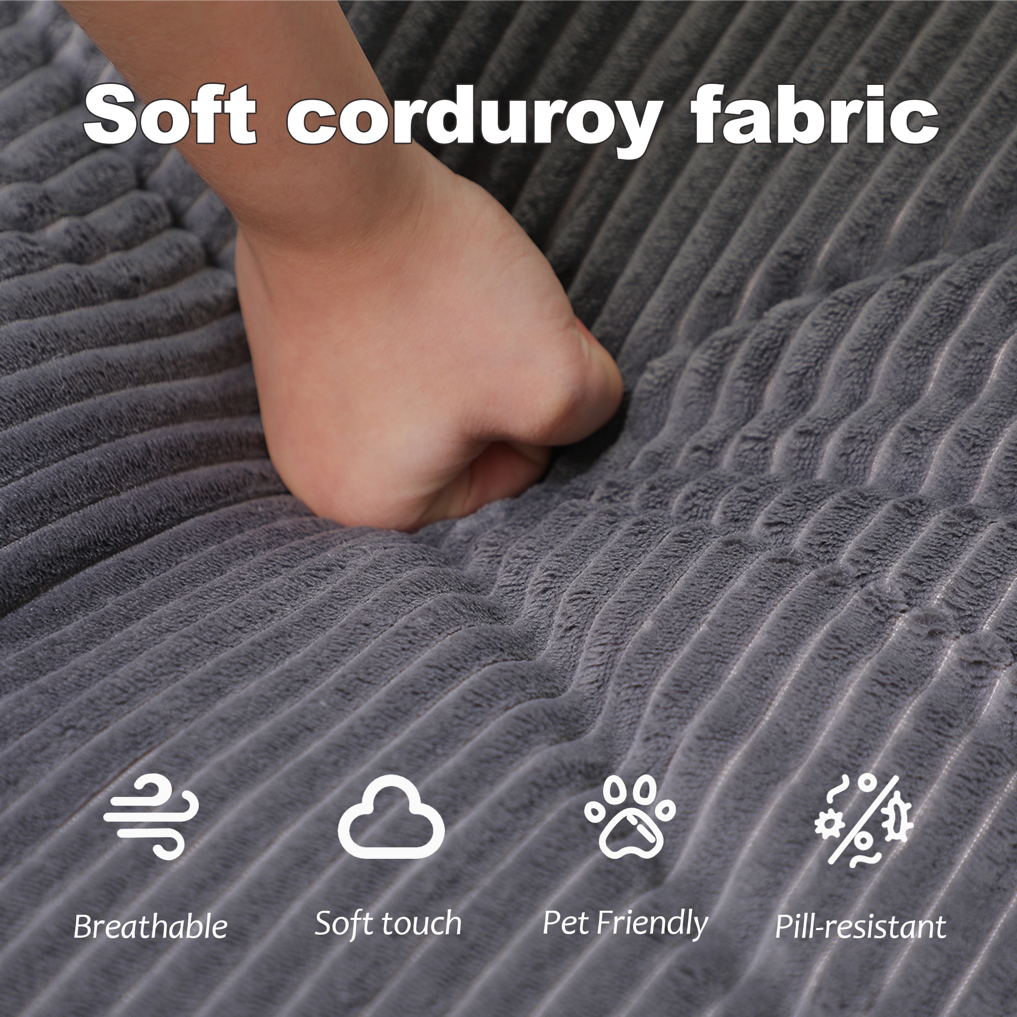 Compression Sofa Bed For Adults And Pets Modern Floor Couch Grey_voghion.com